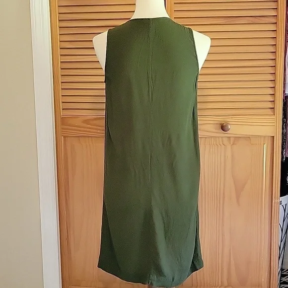 Madewell Heather Button Green Tunic Tank Sleeveless Shift Dress Twee Women's S - Picture 6 of 10